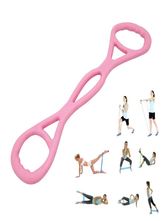 VKSG 4 Ring Adjustable Loop Resistance Bands for Working Out, Walk at Home, Fitness, Yoga, Pilates - Non-Slip Exercise Stretch Band for Women & Men, Home/Gym Use (Pink2) - Image 1