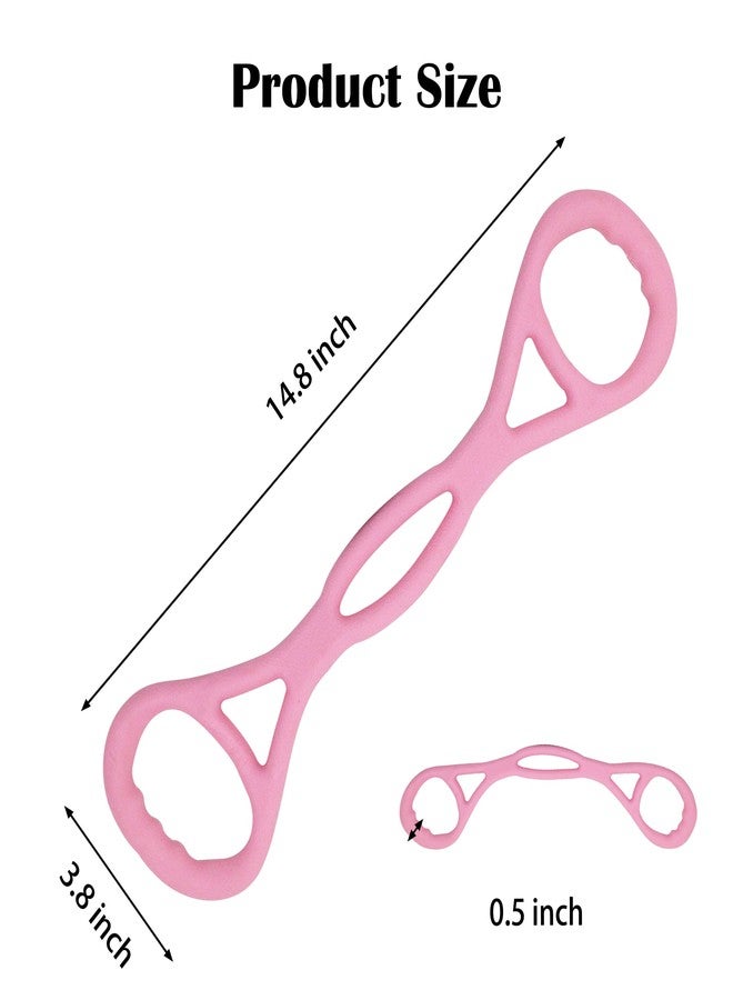 VKSG 4 Ring Adjustable Loop Resistance Bands for Working Out, Walk at Home, Fitness, Yoga, Pilates - Non-Slip Exercise Stretch Band for Women & Men, Home/Gym Use (Pink2) - Image 4