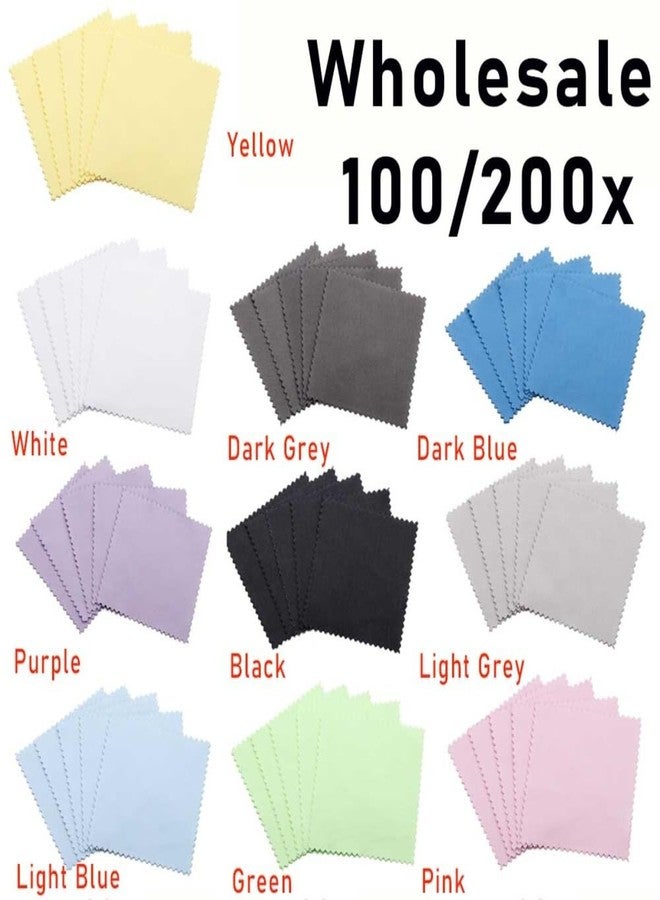 UCCKEYI Anti-Tarnish Silver Polishing Cleaning Cloth Cleaner Platinum Jewelry (Light Blue 200PCS - Image 2