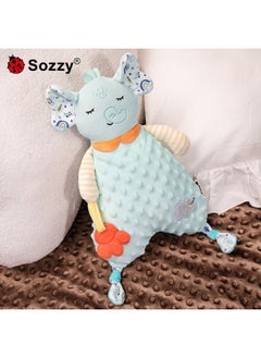 Generic Sozy Newborn Grasping Exercise Educational Soothing Towel Soothing Plush Doll Baby Toy Educational 0-1 Years Old-Color:Cute Animal Soothing Towel A Small Elephant  - Image 4
