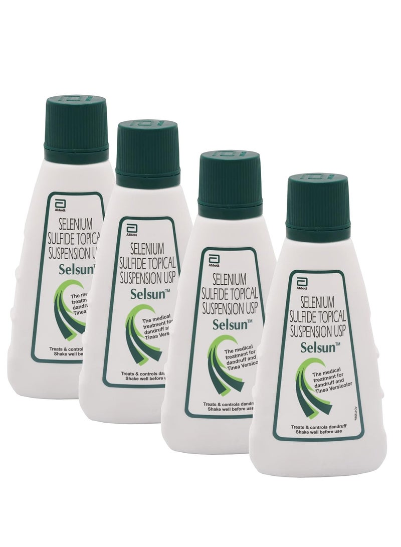 Selsun Suspension Anti Dandruff Shampoo Pack of 4 60ml - Image 1