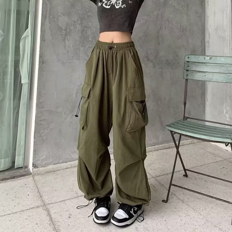 American-Style Retro Workwear Casual Pants Women'S Summer All-Match Straight Pants Loose Wide-Leg Pants Ins - Image 3