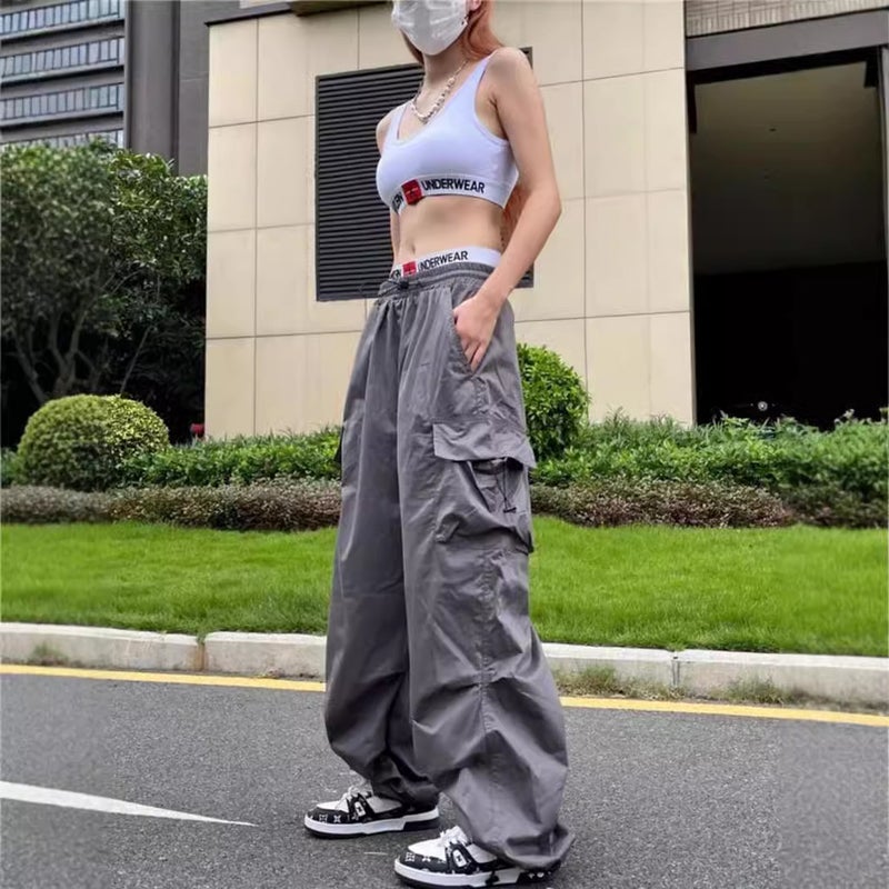 American-Style Retro Workwear Casual Pants Women'S Summer All-Match Straight Pants Loose Wide-Leg Pants Ins - Image 2