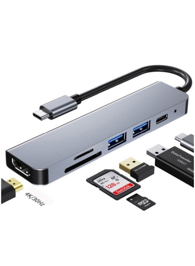 Type C Hub3 0usb Extender Gigabit Notebook Converter 6-In-1  - Image 3