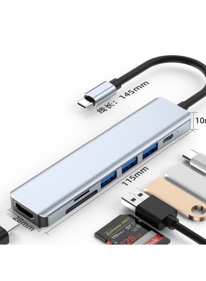 Type C Hub3 0usb Extender Gigabit Notebook Converter 6-In-1  - Image 1