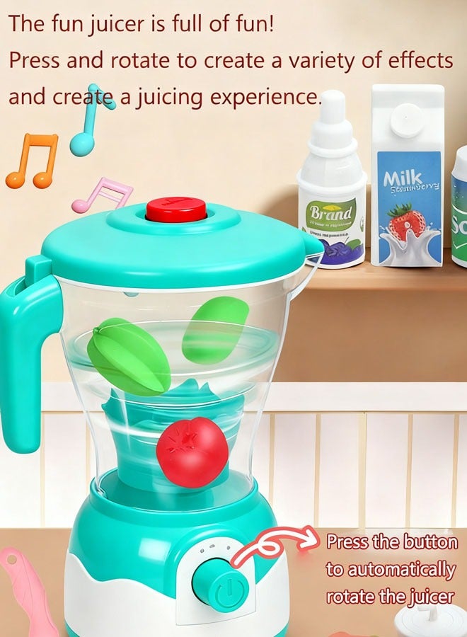 54pcs Play Kitchen Toys, Realistic Kitchen Miniature Pretend Play Toy Set For Kids Food Kitchen Accessories Toy With Gas Stove, Steamer, Juicer, Dishwasher With Water Circulation With Realistic Lights Sounds, Birthday Gift For Kids Gifts For - Image 5