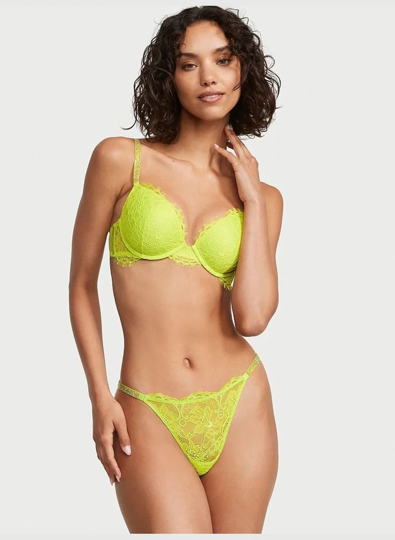 Victoria's Secret Shine Chain Strap Lace Thong Panty