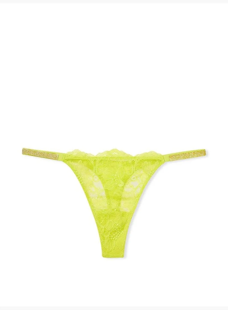 Victoria's Secret Shine Chain Strap Lace Thong Panty