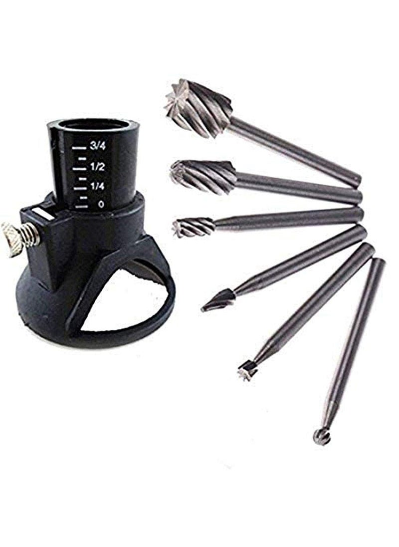 DIY Crafts Diy Crafts 12026 7887 Hss Routing Router Bits Burr With Drill Carving Rotary Locator Set Multicolor Pack of 6  - Image 1