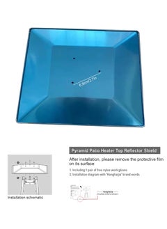 Wmlamz Propane Pyramid Patio Heater Square Shield, Replacement Top 4-Sided Reflector For Glass Tube Heaters  - Image 3