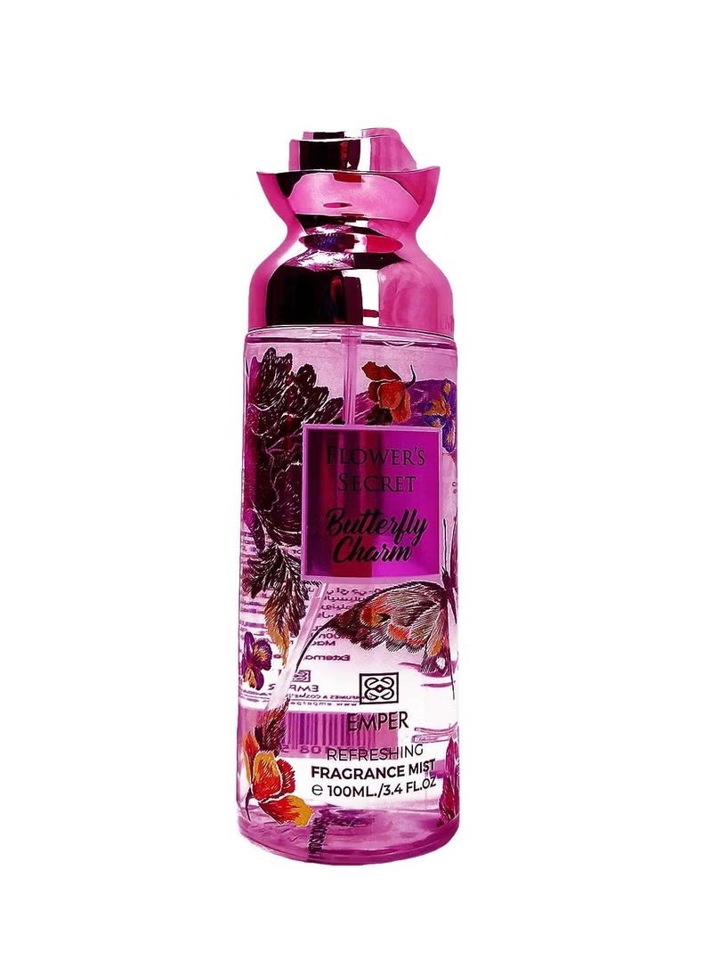 Emper Flower's Secret Butterfly Charm - Body Mist - For Women - 100ml  - Image 1