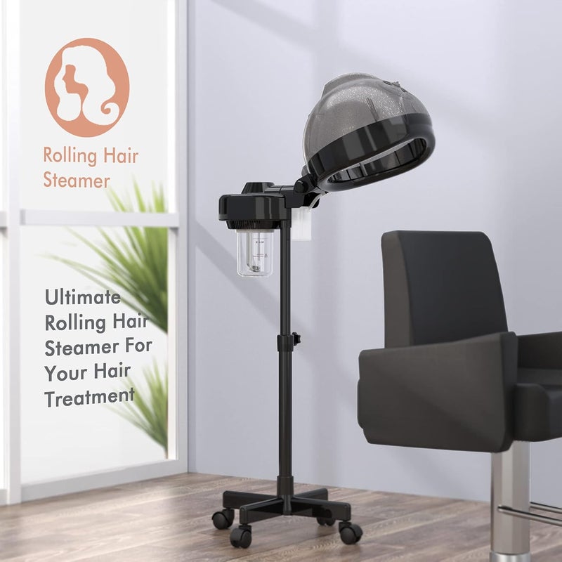 Qtavia Standing Hair Steamer with Towel Hair Cap and Styling Hair Comb for Deep Conditioning Hooded Heating Steamer for Hydration Color Processor and Hair Care Home Salon Use - Image 2