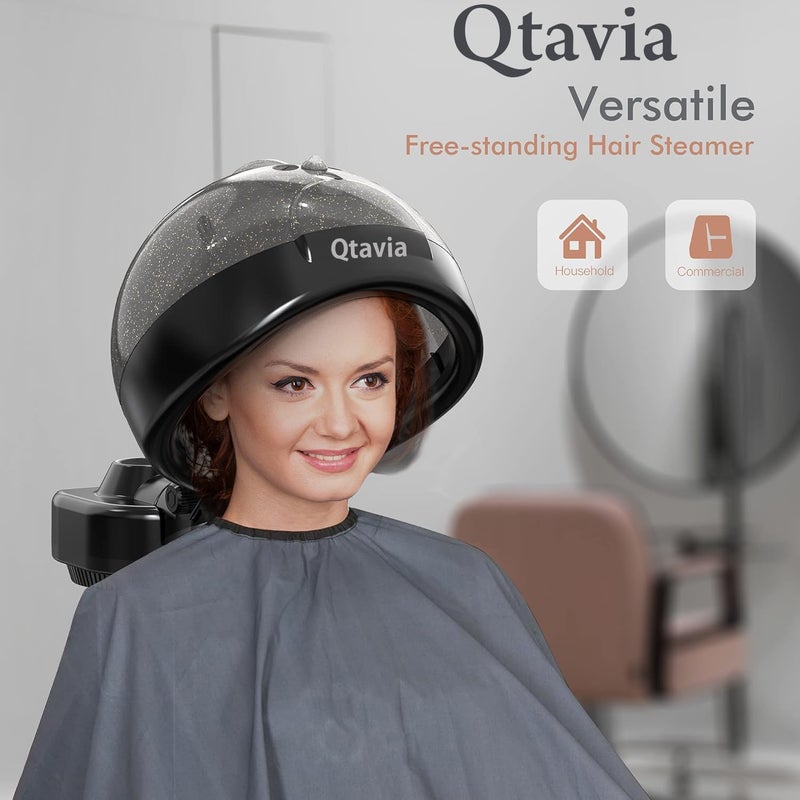 Qtavia Standing Hair Steamer with Towel Hair Cap and Styling Hair Comb for Deep Conditioning Hooded Heating Steamer for Hydration Color Processor and Hair Care Home Salon Use - Image 5