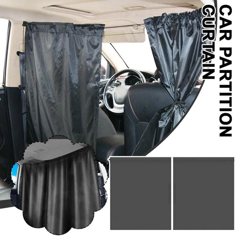 Car Rear Seat Side Window Sunshade, Blackout Curtain for Vehicle Privacy and UV Protection - Image 1