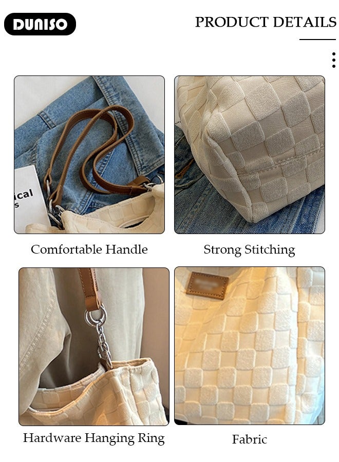DUNISO Women's Shoulder Tote Bag Handbag For Women Large Capacity Bucket Bag Fashionable Travel Messenger Shoulder Bag for Ladies Girls College Students  - Image 4