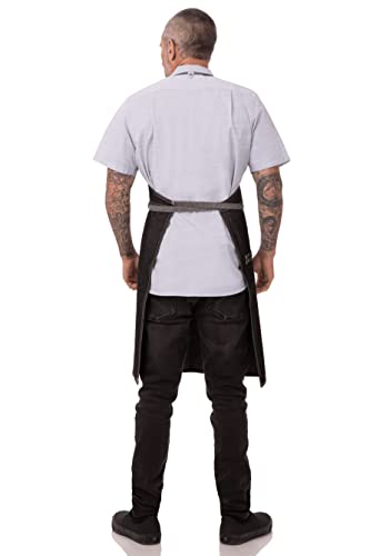 Chef Works Unisex Bronx Bib Apron, Black, One Size - Image 3