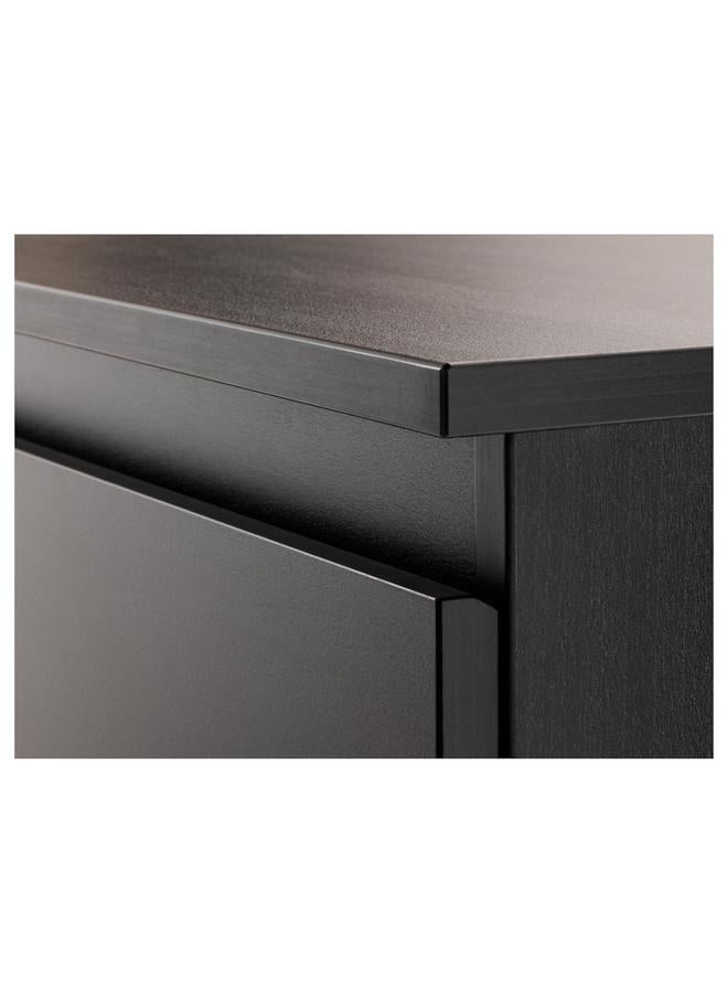 زبون خزانة ذات درجين، أسود-بني، 35×49 سم - Image 4