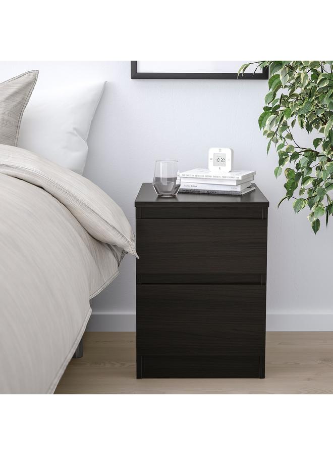 زبون خزانة ذات درجين، أسود-بني، 35×49 سم - Image 2