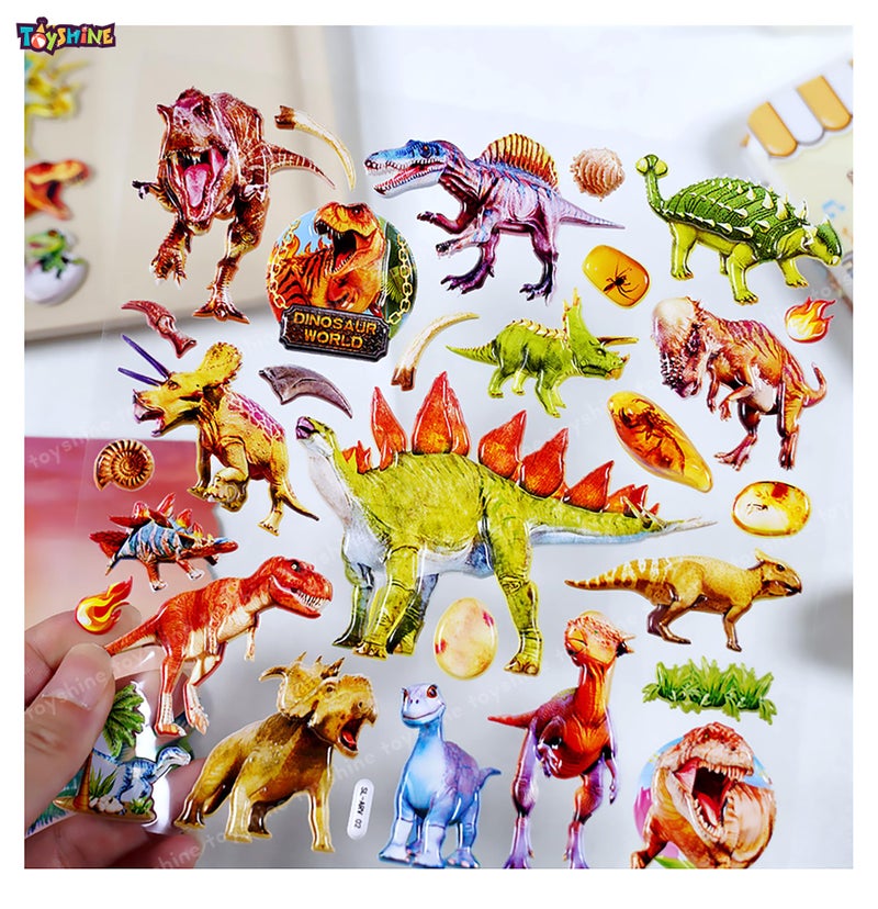 Toyshine 6 Sheets 3D Puffy Stickers for Kids Scrapbooking Notebook Project Practicles Decoration and Fun Birthday Gift Party Supplies Reward -Multicolor - Image 3