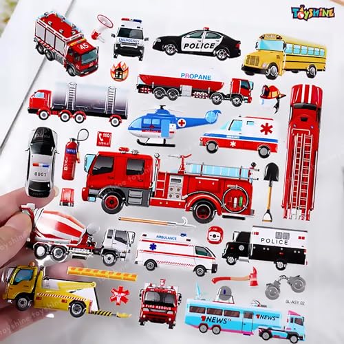 Toyshine 6 Sheets 3D Puffy Stickers for Kids Scrapbooking Notebook Project Practicles Decoration and Fun Birthday Gift Party Supplies Reward -Multicolor - Image 4