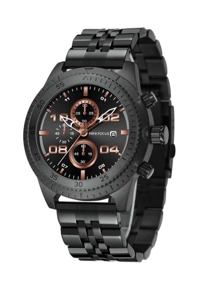 MINIFOCUS MINI FOCUS Business Watches Men Luxury Top Brand Chronograph Quartz Watch Man Waterproof Stainless Steel Military Sports Wristwatch MF0230G.04 - Image 1