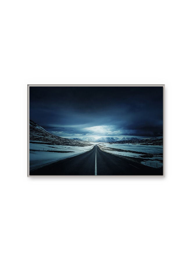 Marktna Canvas Wall Art For Wall Decoration, Modern Design, With A Hollow Silver Frame,Size (120x80),One Piece - Image 2