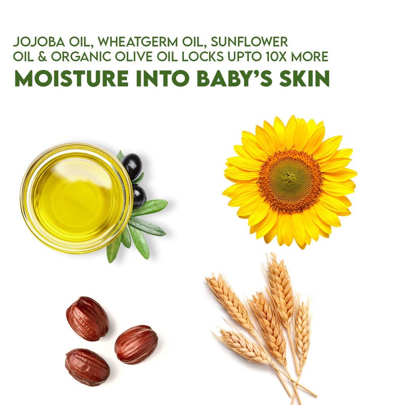 WBM Care Baby Oil  Moisturizing Baby Massage Oil  Mineral OilFree with 100 Natural Ingredients and Vitamin E  10 oz for gentle care and nourishment - Image 3
