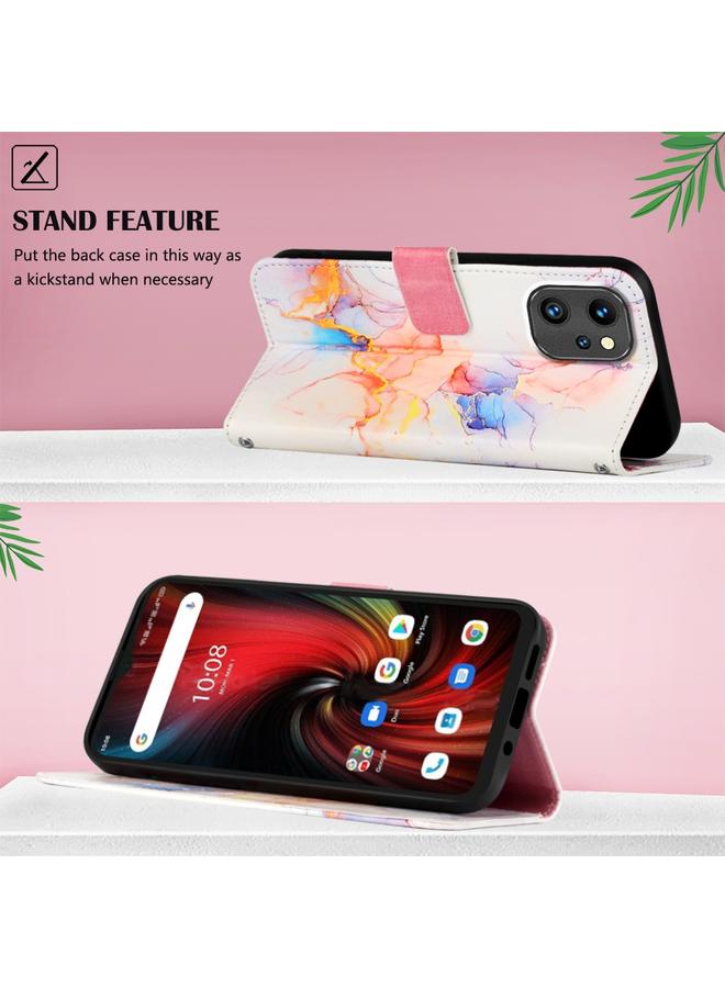 erorex Case For UMIDIGI F3 4G/F3 5G/F3 SE/F3S PT003 Marble Pattern Flip Leather Phone Case - Image 3