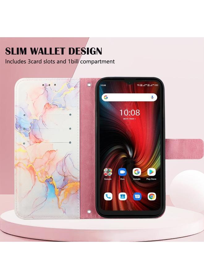 erorex Case For UMIDIGI F3 4G/F3 5G/F3 SE/F3S PT003 Marble Pattern Flip Leather Phone Case - Image 4