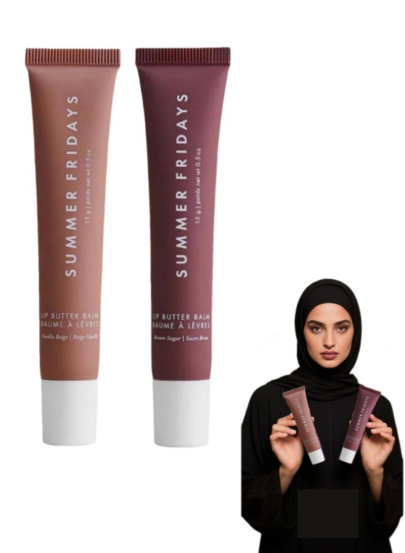 SUMMER FRIDAYS Summer Fridays Lip Butter Balm , Soothing Lip Care - Brown Sugar+Vanilla Beige，One of two colors - Image 1
