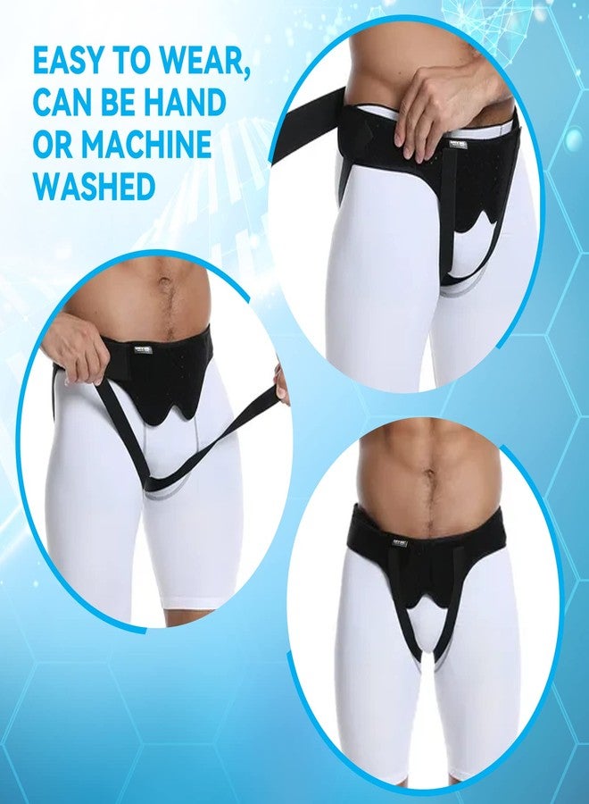 leeveel Hernia Belts for Men,Medical Hernia Guard Inguinal Truss for Single/Double,Sports Hernia Adjustable Waist Strap with 2 Removable Compression Pads (Medium) - Image 5
