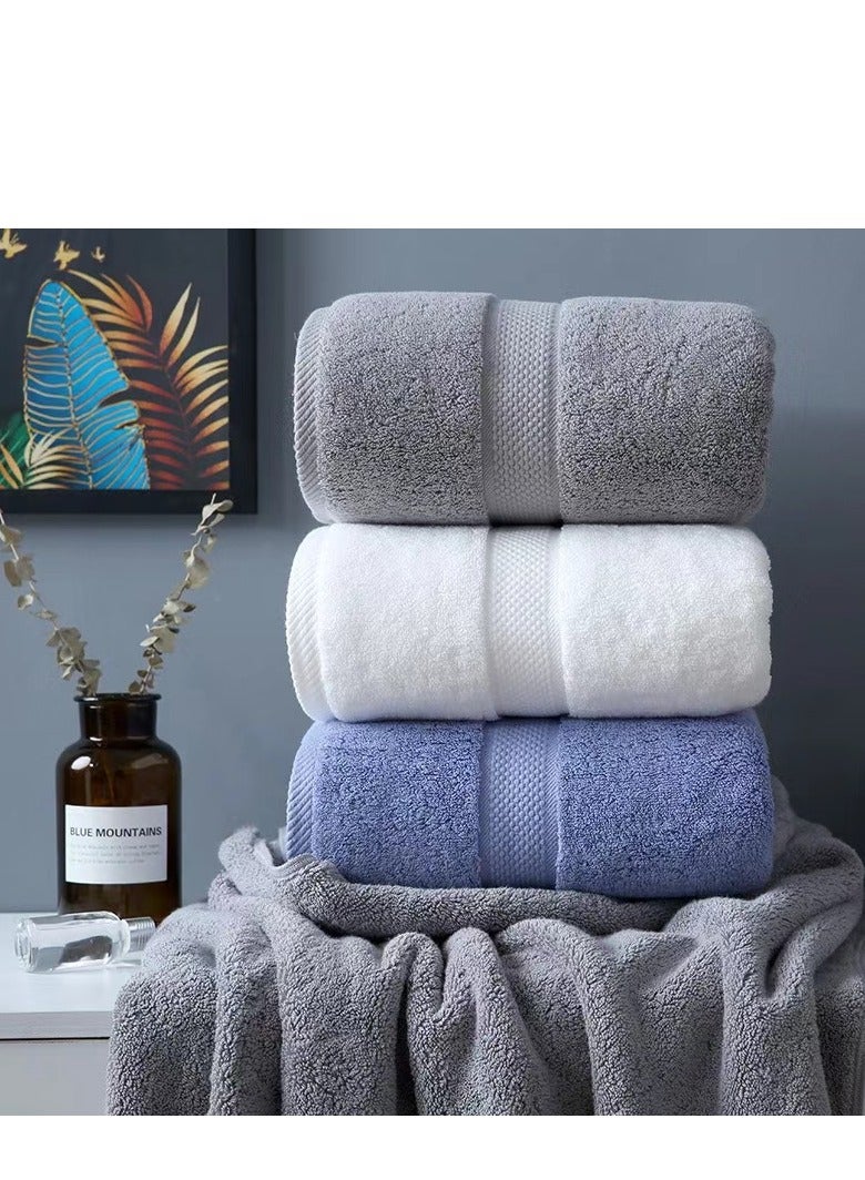 Laseta 2PCS Smart Cell Textured Bath Towel Grey 140x70centimeter - Image 2