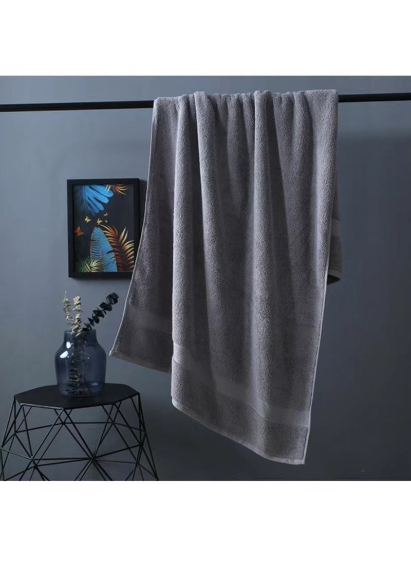 Laseta 2PCS Smart Cell Textured Bath Towel Grey 140x70centimeter - Image 3