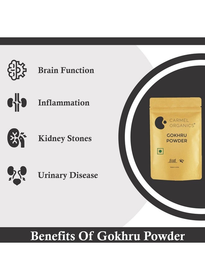 CARMEL ORGANICS CARMEL ORGANICS Gokhru/Gokshura/Tribulus Terrestris Powder 340 Gram, Boost Strength & Stamina Naturally | Non GMO | No Added Preservative or Additives | Palleru/Nerunjil Powder  - Image 3