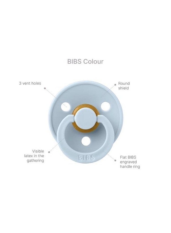 بيبس لهاية BIBS الملونة بحلمة متناسقة | لهاية أطفال من المطاط الطبيعي | مجموعة من 4 لهايات خالية من مادة BPA | صُنعت في الدنمارك | مزيج السحاب | مقاس من 6 إلى 18 شهرًا - Image 3