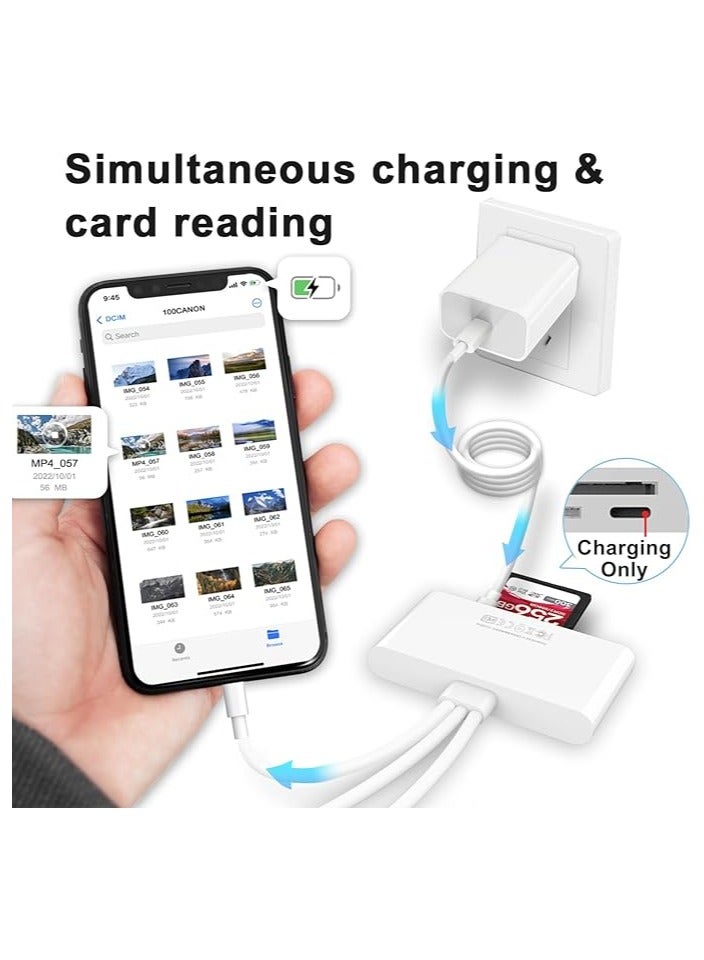 OLYSON 5-in-1 Memory Card Reader, USB OTG Adapter & SD Card Reader for i-Phone/i-Pad, USB C and USB A Devices with Micro SD & SD Card Slots, Supports SD/Micro SD/SDHC/SDXC/MMC - Image 3