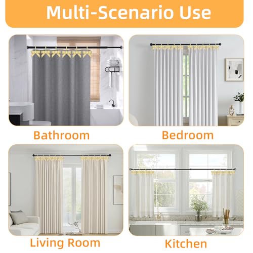 JTDTH Decorative Shower Curtain Hooks, Luxury Bowknot Shower Curtain Rings, Modern Bow Shower Curtain Hangers, 12PCS Shower Hooks for Home Decor, Bathroom, Bedroom, Living Room (Gold) - Image 5