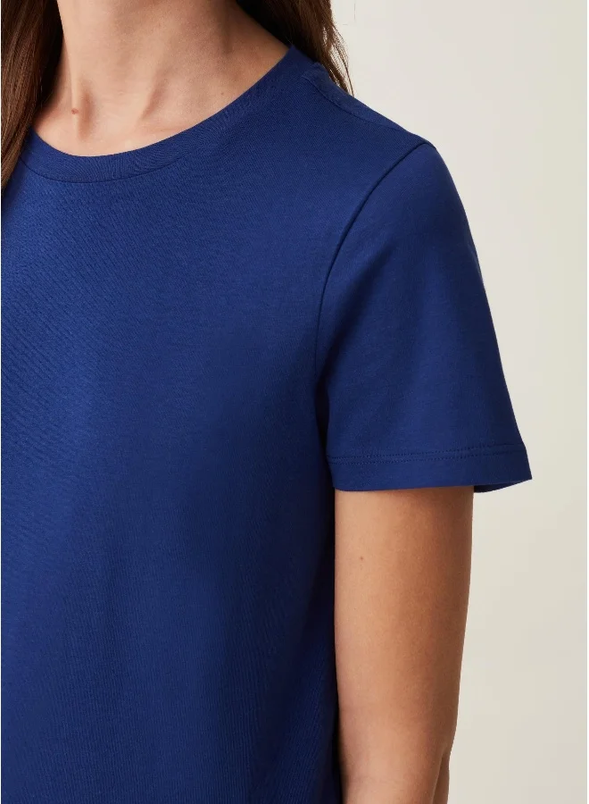 Ovs Ovs Cotton T-Shirt With Round Neck