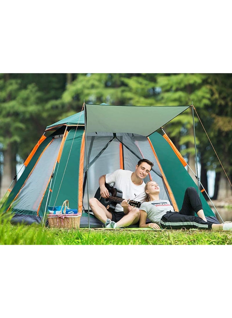 MissTiara - Instant Pop Up Outdoor Family Camping Tent for 3-5 Person with Carry Bag and Moisture-proof Pad Waterproof Windproof Ultraviolet-proof Cabin Tent - Image 1