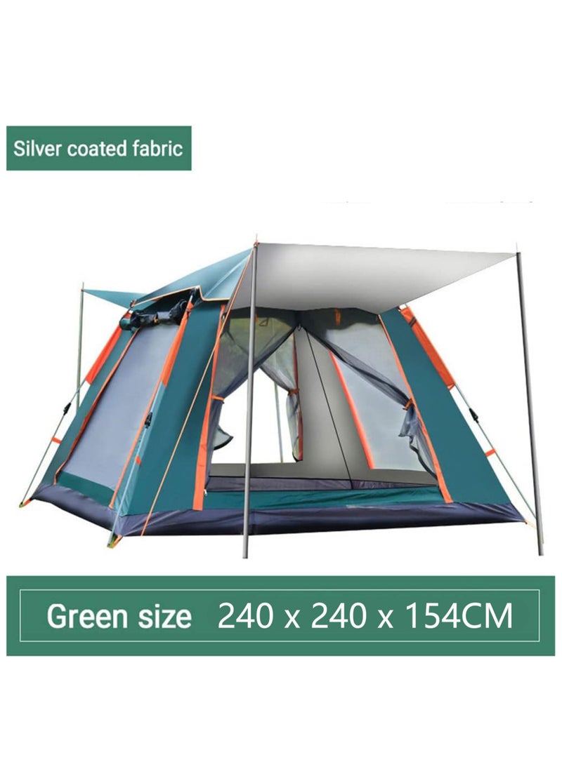 MissTiara - Instant Pop Up Outdoor Family Camping Tent for 3-5 Person with Carry Bag and Moisture-proof Pad Waterproof Windproof Ultraviolet-proof Cabin Tent - Image 1