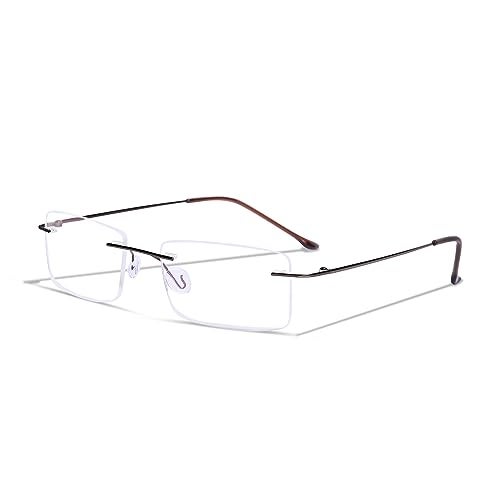 Redex Titanium Glasses Frame, Rimless Frameless Optical Eyewear Eyeglasses for Men and Women - Image 1
