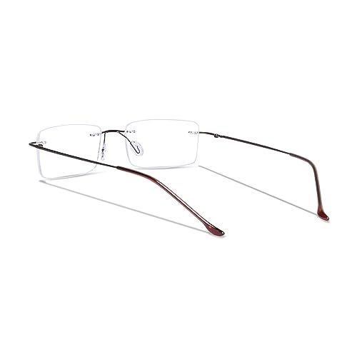 Redex Titanium Glasses Frame, Rimless Frameless Optical Eyewear Eyeglasses for Men and Women - Image 3