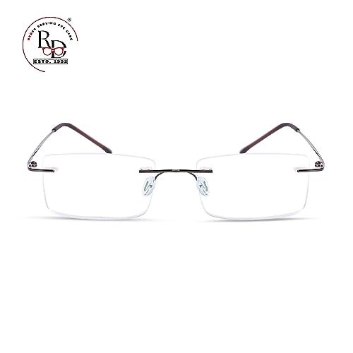 Redex Titanium Glasses Frame, Rimless Frameless Optical Eyewear Eyeglasses for Men and Women - Image 2