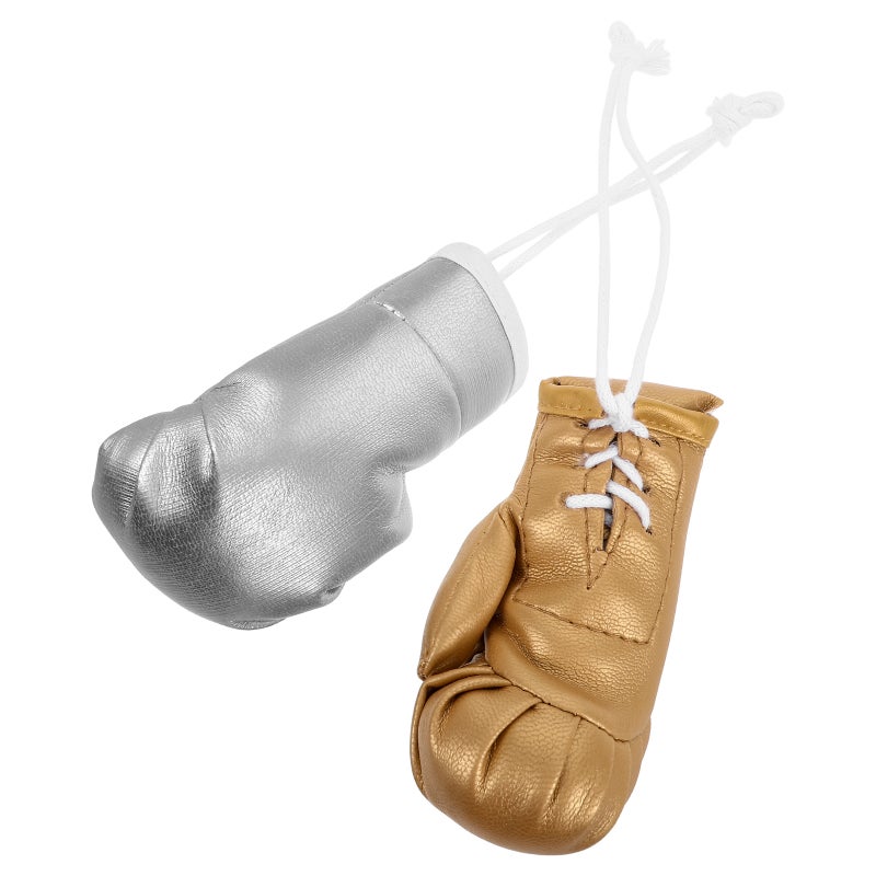 1 Pair Of Mini Boxing Gloves Keychain Car Accessories Handbag Charms Purse Pendant Unique Bag Decoration Stylish Key - Image 1