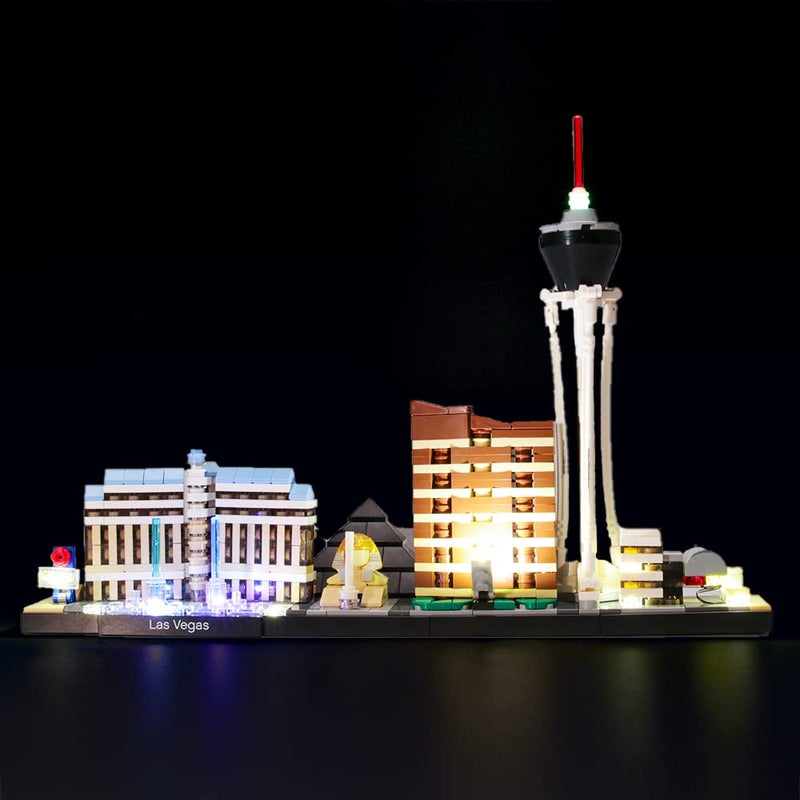GEAMENT LED Light Kit for Architecture Skyline Collection Las Vegas Compatible with Lego 21047 Building Model Model Set Not Included - Image 3