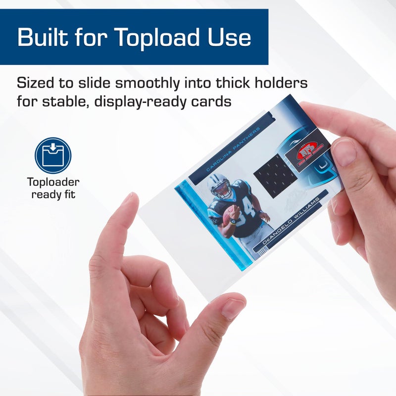 BCW Thick Card Sleeves - 100 Pack | Crystal Clear Polypropylene Protective Sleeves for Collectible Cards | Card Protector Sleeves Holds Trading Cards Up to 240pt | Fits Thick-Card Topload Holders - Image 5