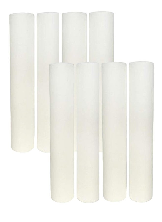 CFS - 8 Pack Polypropylene Sediment Water Filter Cartridges Compatible with GE GXWH04F, GE HOUSEHOLD PRE-FILTRATION SYSTEM - Replacement Filter Cartridge - Universal 10" Cartridge - 5 Micron - Image 1