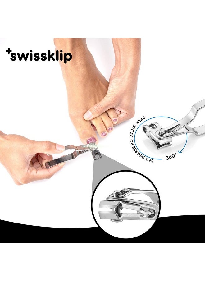 Swissklip Swissklip Nail Clippers for Men & Women | Finger Nail Clippers for Adult with 360 Degree Rotating Head I Fingernail Clippers for Women I Surgical-Grade Stainless Steel Material  - Image 4
