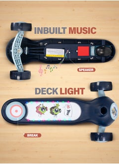 BAYBEE Baybee Rolo Skate Scooter for Kids 3 Wheel Kids Scooter with 3 Height Adjustable Baby Scooter with LED PU Wheels, Light & Music Kick Scooter for Baby Scooter for Kids 3 to 8 Years Boy Girl Blue  - Image 4