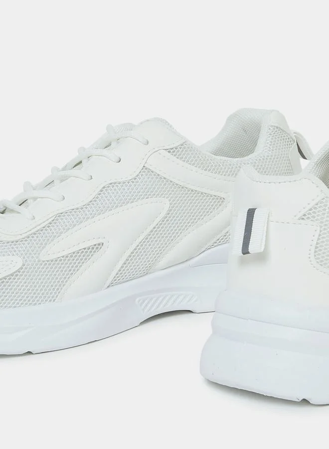 Styli Mesh Detail Chunky Sole Sneakers